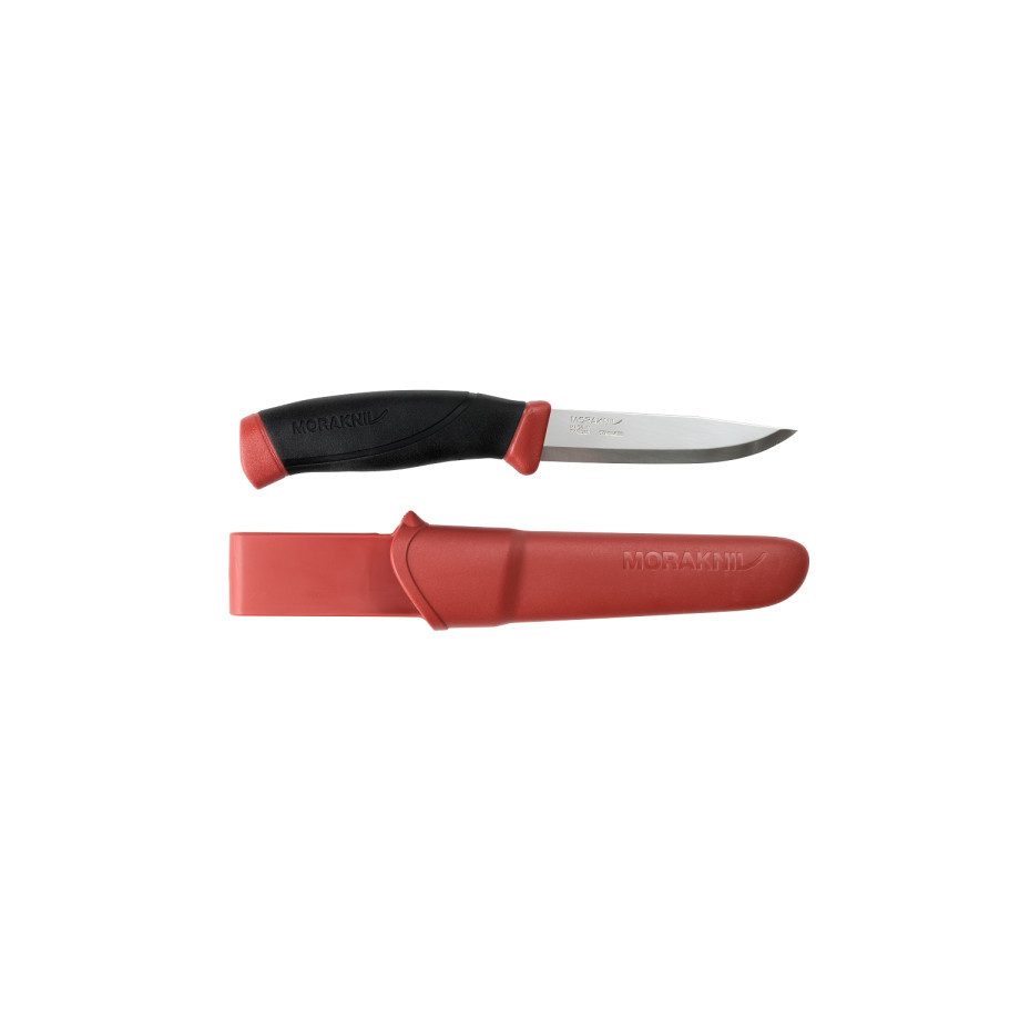 Morakniv Companion (S) rozsdamentes túrakés, tőr + tok - 10,9cm, bordó
