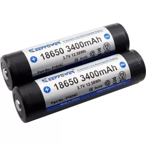 KeepPower 18650 3,7V 3400mAh védett Li-ion akkumulátor - kép 2