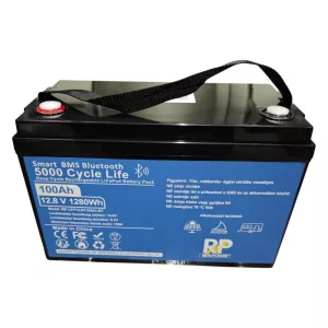 RP 12V 100Ah lítium vasfoszfát (LiFePo4) akkumulátor / bluetooth, kemping, hajó, hobby - kép 2